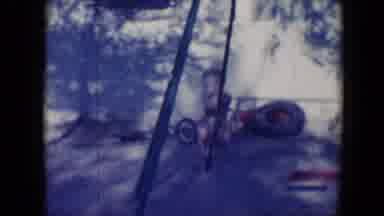 Tucson Arizona USA (1958): Boy Swinging And A Boy Driving Toy Jeep
