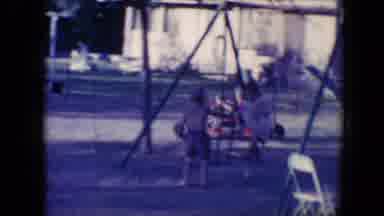 Tucson Arizona USA (1958): Young Boy Carefully Driving A Little Red Go Kart In