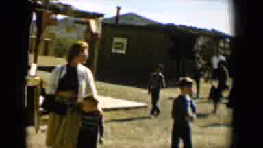 Tucson Arizona USA (1958): Mother Walking With Children