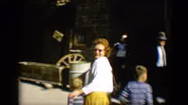 Tucson Arizona USA (1958): Street Scene With Lady Looking Back As She Walks With