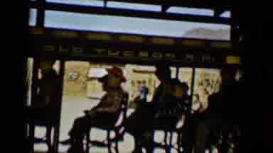 Tucson Arizona USA (1958): Family On The Old Tucson Railroad Ride Waving At People