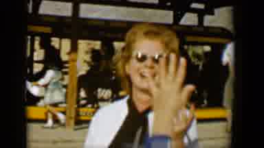 Tucson Arizona USA (1958): Woman Gets Some High Fives And Attention As She Leaves