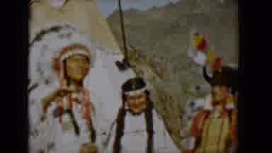 Tucson Arizona USA (1958): Indians Dressed Beautifully Talking Outside With A
