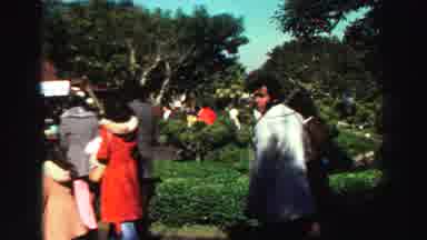 Lake Tahoe California (1969): Numerous People Walking Through Botanical Garden