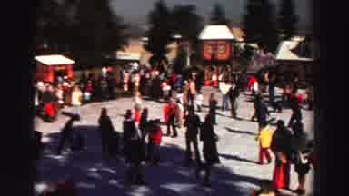 Lake Tahoe California (1969): A Lot Of People Gather Around In A Park Surrounded