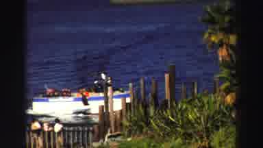 Lake Tahoe California (1969): Departure Of Touristic Boat From A Estival Lake