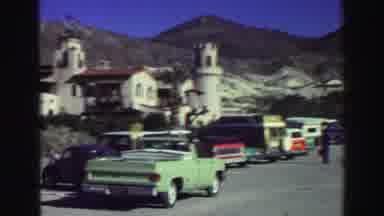 Lake Tahoe California (1969): Beautiful White Buildings With People Walking