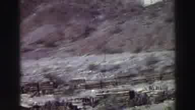 Lake Tahoe California (1969): Footage Panning Over A Rocky Landscape