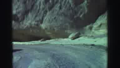 Lake Tahoe California (1969): Car Riding On A Dirt Road In The Mountainous Region
