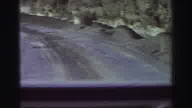 Lake Tahoe California (1969): A Mountain Road With Mud And Rocks All Over By Side