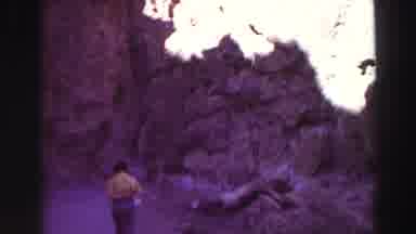 Lake Tahoe California (1969): People Walking Around A Rocky Canyon On A Sunny Day