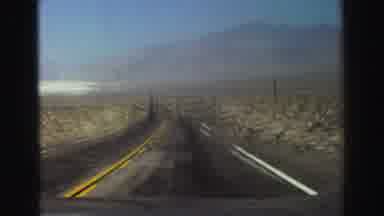 Lake Tahoe California (1969): Road Trip On A Quiet Desert Highway With Mountains