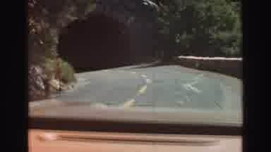 Lake Tahoe California (1969): Driving In A Truck On The Road And Going Through A