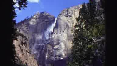 Lake Tahoe California (1969): Waterfall On Coming Down A Large Scale Of Rock
