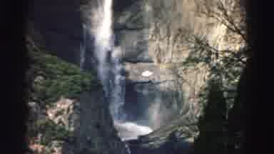 Lake Tahoe California (1969): View Of Waterfall And Quiet Pond On A Sunny Day
