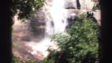 Lake Tahoe California (1969): Crystal Clear Waters Falling From A Tall Waterfall