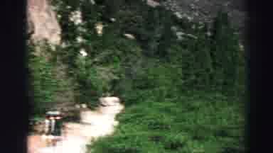 Lake Tahoe California (1969): Footage Panning Over To Waterfall And Over Caves