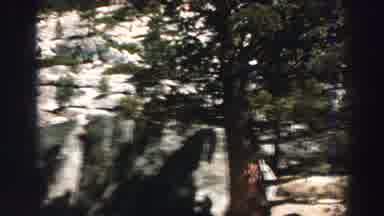 Lake Tahoe California (1969): Large Gray Rocks And Tall Green Trees Fill The Scene