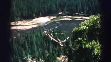 Lake Tahoe California (1969): Two Wooden Houses Painted Green In A Place Full Of