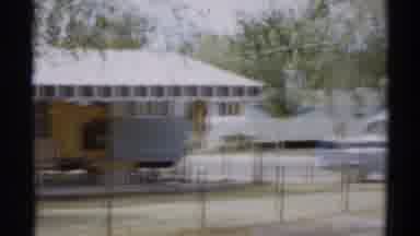 Disneyland California (1959): View Of A Large Camper Trailer All Set Up With A