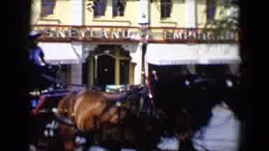 Disneyland California (1959): A Family Standing Is Horse Cart Is Travelling
