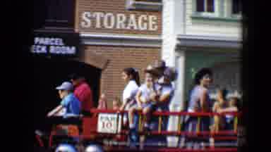 Disneyland California (1959): Several Children Ride The Horse Drawn Carriage And