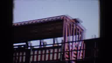 Disneyland California (1959): A View Outside Of A Red Metal Structure And Then