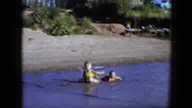 Disneyland California (1959): Children Play And Swim In The River With Great Joy