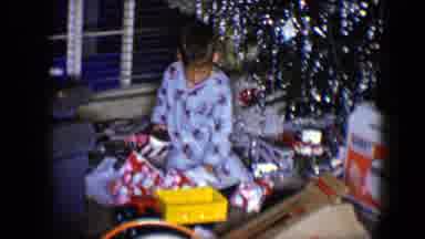 Disneyland California (1959): Boys Sitting On Living Room Floor Opening Presents