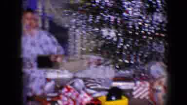 Disneyland California (1959): Boys On Christmas Opening Lots Of Presents In