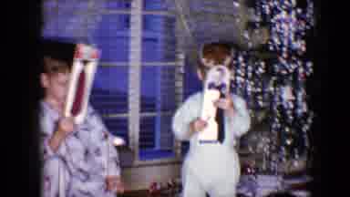 Disneyland California (1959): Two Little Boys Getting Presents For Christmas