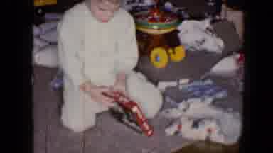 Disneyland California (1959): Little Boy Wearing Pajamas Sitting On The Floor