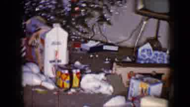 Disneyland California (1959): Living Room View Under Decorated Christmas Tree And