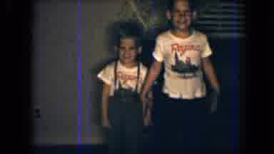 Disneyland California (1959): Two Kids In Matching Outfits Shanding For A Photo