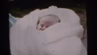 Gary Indiana USA (1961): Newborn Baby Wrapped In A Blanket Being Carried By