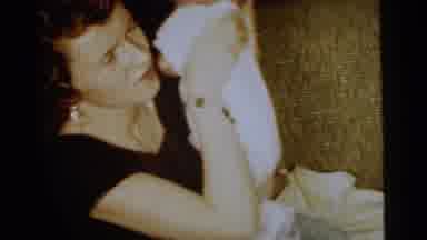 Gary Indiana USA (1961): Pretty Woman Sitting On A Couch Holding A Tiny New Born