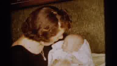 Gary Indiana USA (1961): Woman Holding A Little Baby Who Is Dressed In White