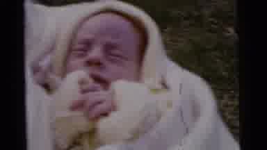 Gary Indiana USA (1961): Showing Twin Newborn Baby With Yellow Identical Clothes