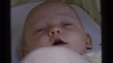 Gary Indiana USA (1961): Baby Twins Rocking Cradled Happily Near Parents And