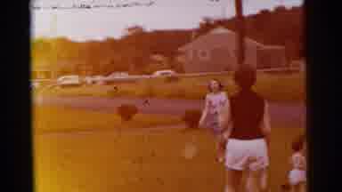 Gary Indiana USA (1961): Summer Time Outdoor Party Playing Badminton In The Grass