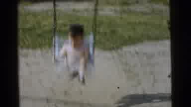 Gary Indiana USA (1961): Baby Swinging In The Backyard
