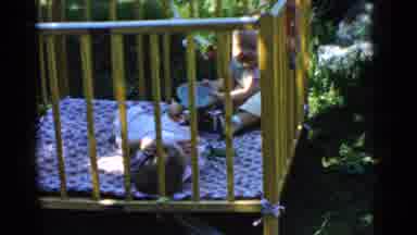 Gary Indiana USA (1961): Babies Are Shown In A Playpen And The Pans To Them