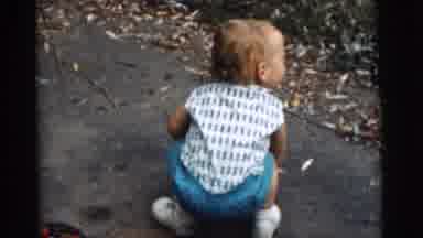 Gary Indiana USA (1961): Footage Shows Three Little Boys Playing Outside With A