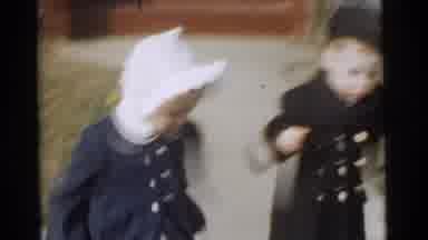 Gary Indiana USA (1961): Children Outside The House Under The Watchful Eye Of