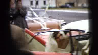 Moline Illinois USA (1962): Bride In Traditional Wedding Dress Getting Into