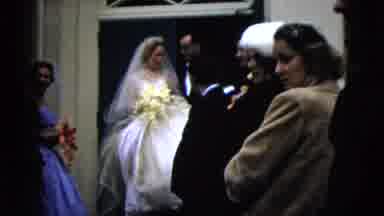Moline Illinois USA (1962): Friends And Relatives Await The Bride's Departure With
