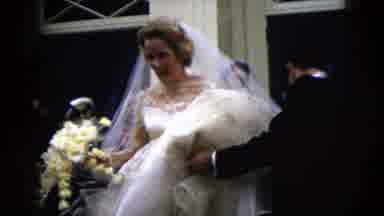Moline Illinois USA (1962): Bride And Groom Walking Down Stairs Together