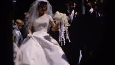 Moline Illinois USA (1962): Couple Leaving Their Wedding Ceremony And Enjoying The