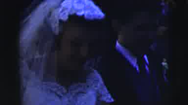 Moline Illinois USA (1962): Home Video Walking To Car After Wedding Smiling