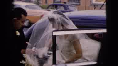 Moline Illinois USA (1962): New Bride-To-Be Showing Up To The Wedding In Her Dress